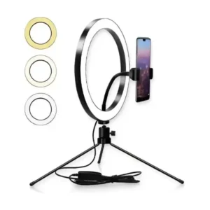 Ring Light Lehmox LEY-271 8” com Tripé e Dimmer